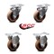 Service Caster 4 Inch High Temp Glass Filled Nylon Swivel Top Plate Caster Set with 2 Rigid SCC-20S414-GFNSHT-TP2-2-R-2 - alternate 3